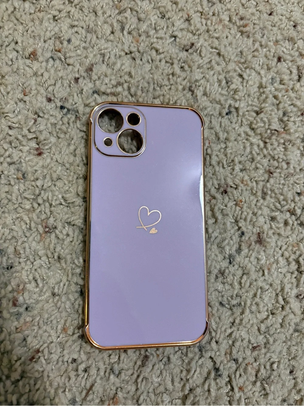 Slim Lavender iPhone 13 Case with Gold Trim